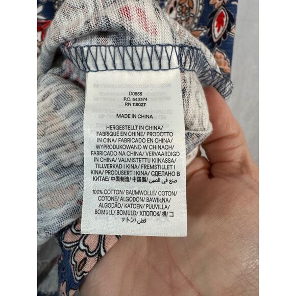 NEW BODEN V-Neck Jersey Mini Dress Size 6L Navy Paisley Terrace Boho floral C12 - Picture 3 of 7